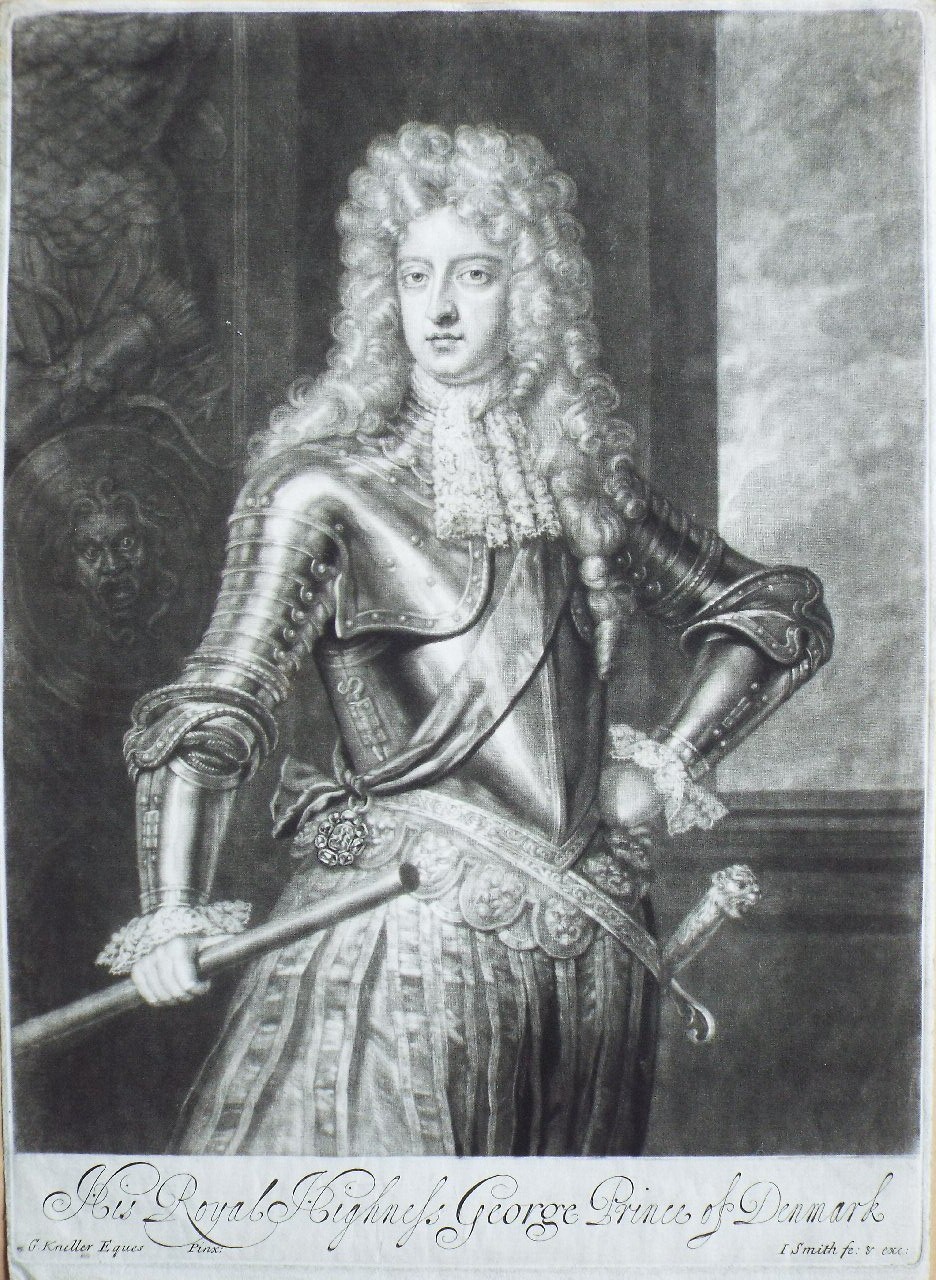 Mezzotint - His Royal Highness, George Prince of Denmark, - Smith